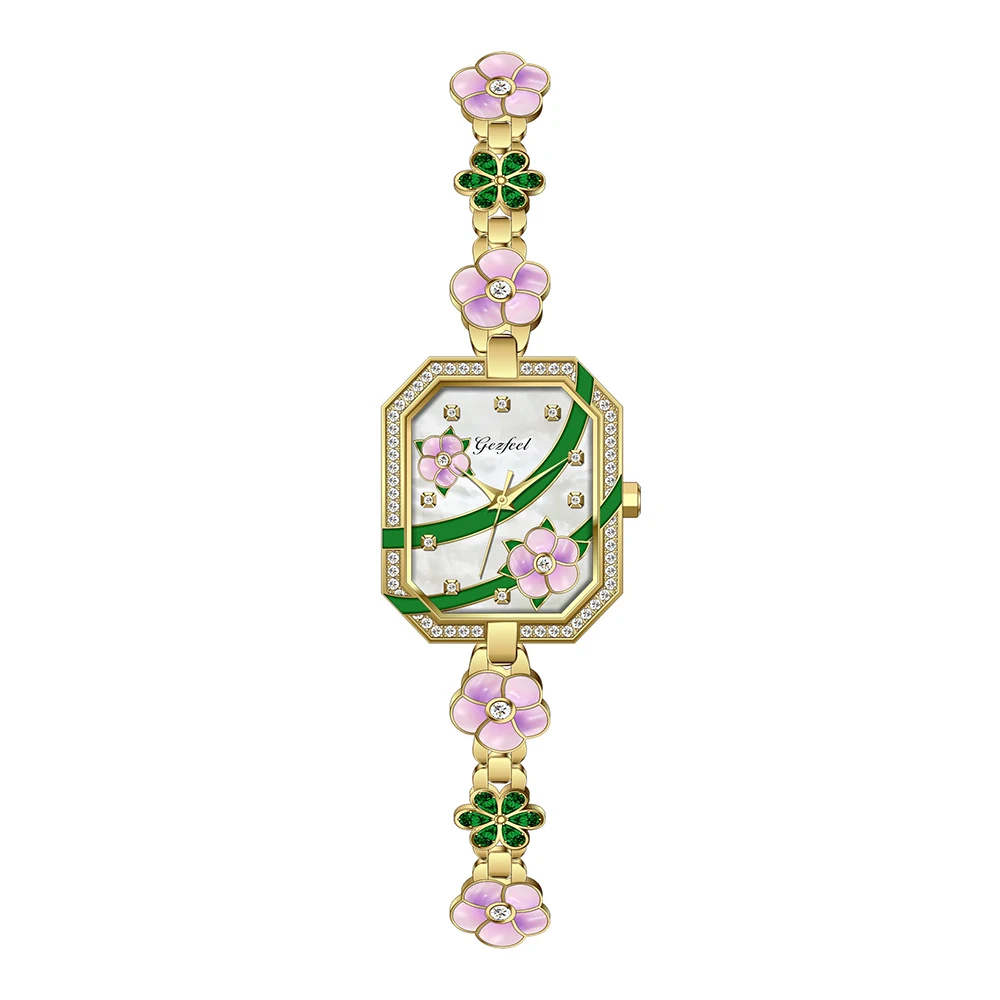 Luxury Fashion Business Z563 Custom Logo Luxury Ladies enameled Bracelet Watches Jewelry Watch for Women