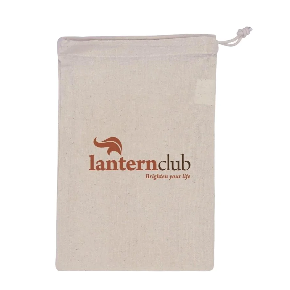 Wholesale Custom Printed Cotton Muslin Bags in UK Fashionable Rope