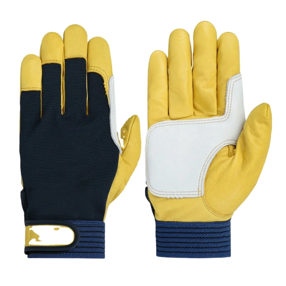 Черные защитные перчатки из синтетической кожи