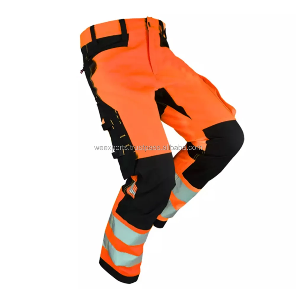 Reflective Pants Hivis Functional Pockets Wearresistance Safety