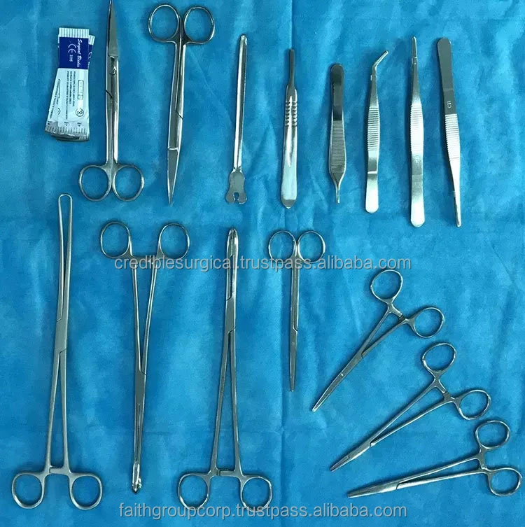 A Grade Quality 24 Piece Surgical Instruments Set Normal Delivery Set ...