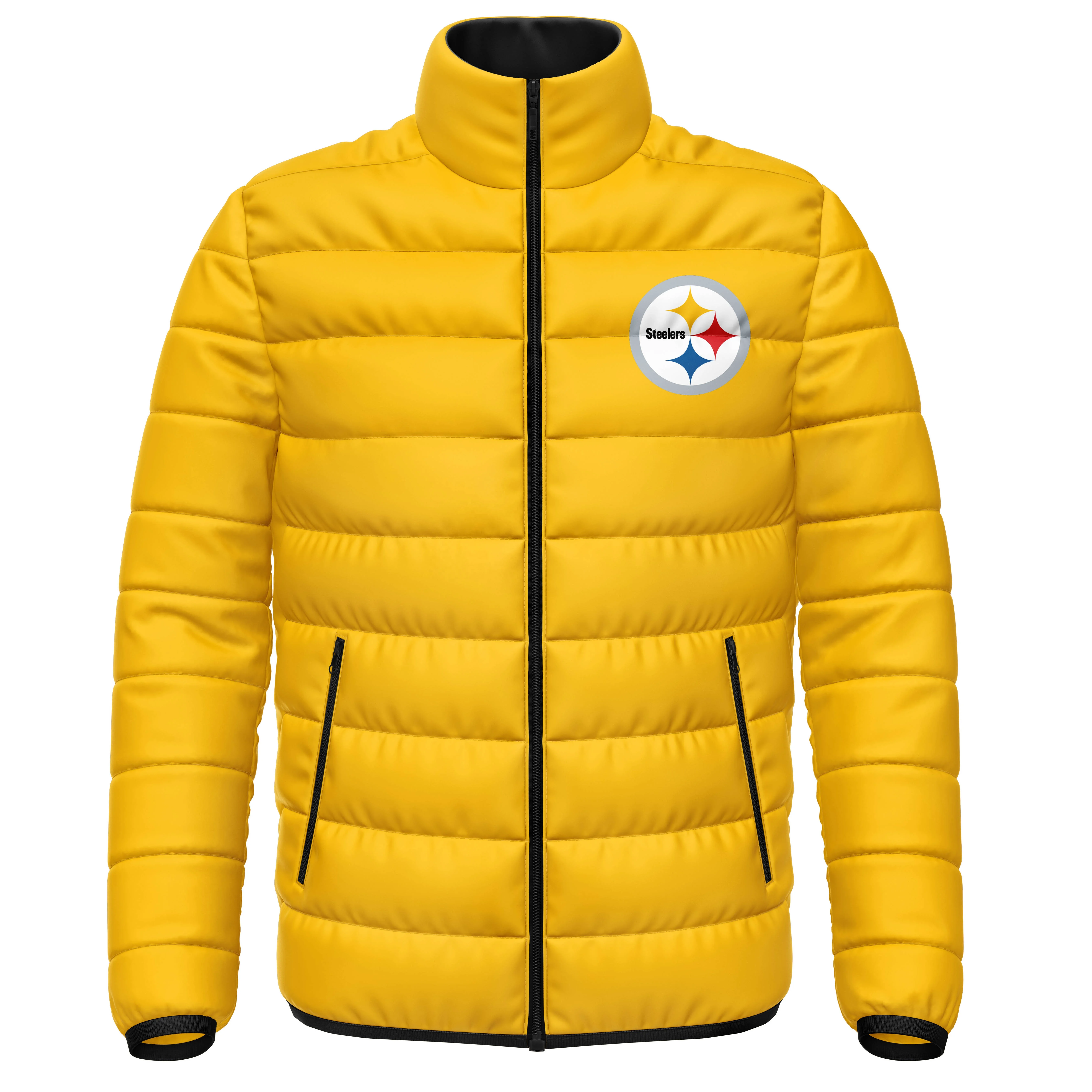 Pittsburgh Steelers CUSTOM Puffer Down Jacket -  Worldwide  Shipping