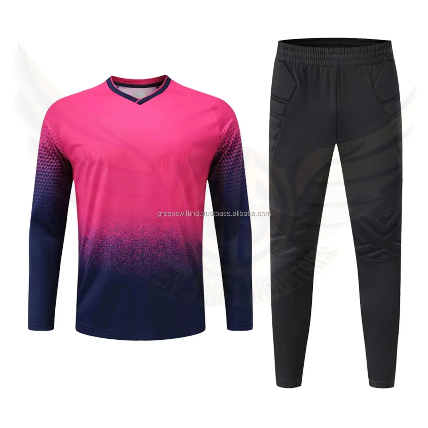 New Custom Goalie Soccer Jersey Goalkeeper Uniform Kit Long Sleeve