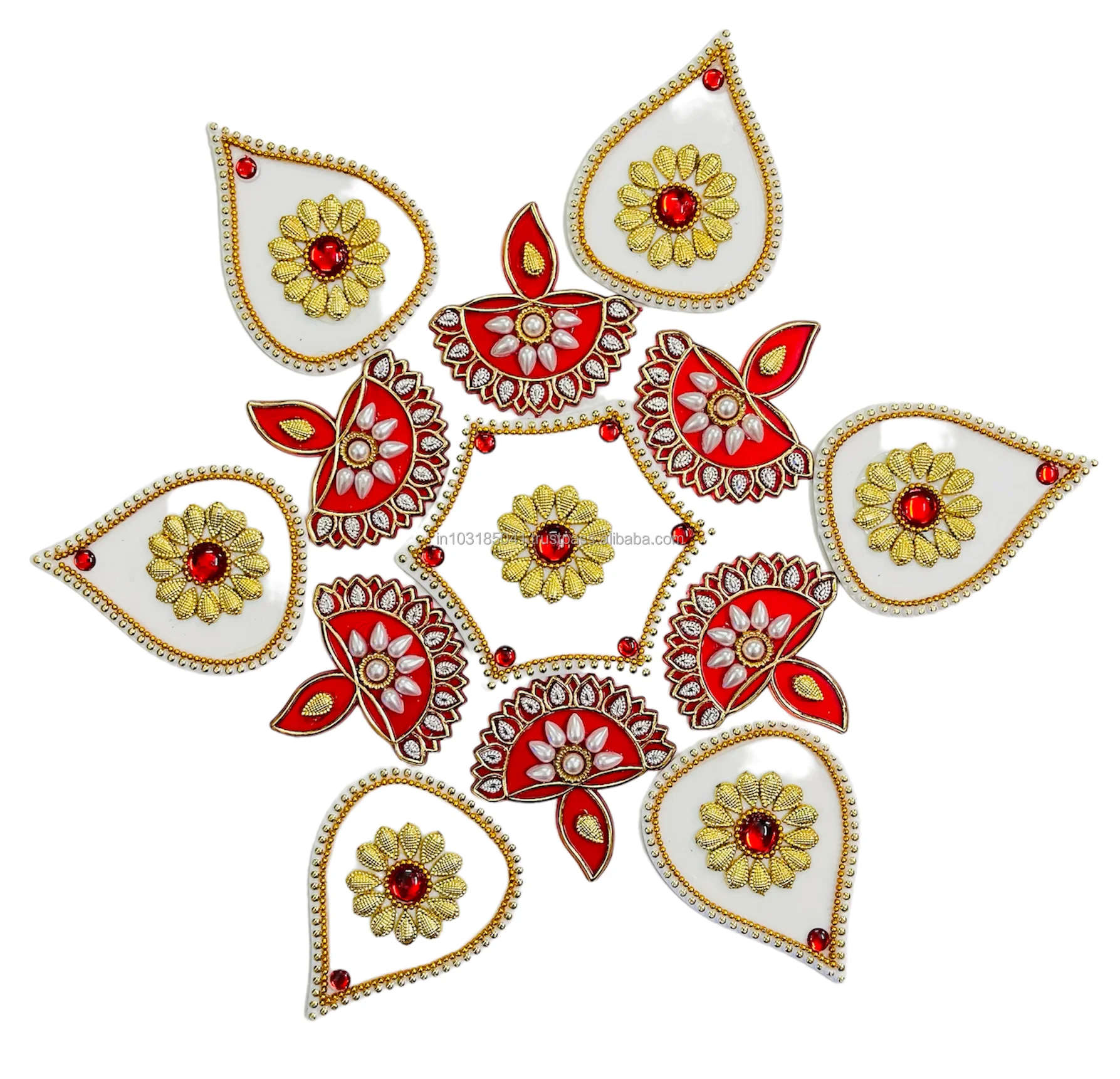 11 Inches Reusable Acrylic Rangoli For Weddings Diwali Housewarming ...