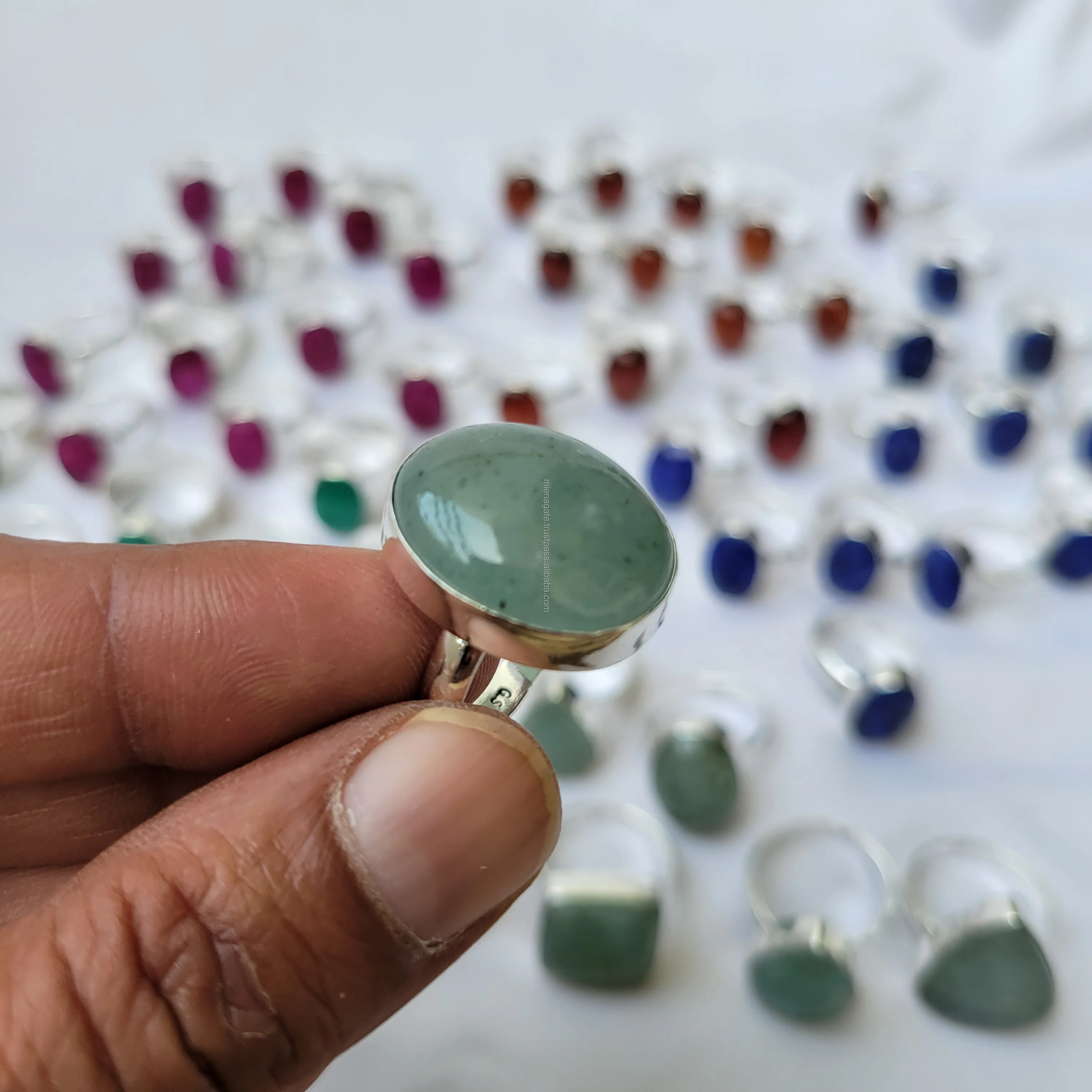 Green Aquamarine rings 10