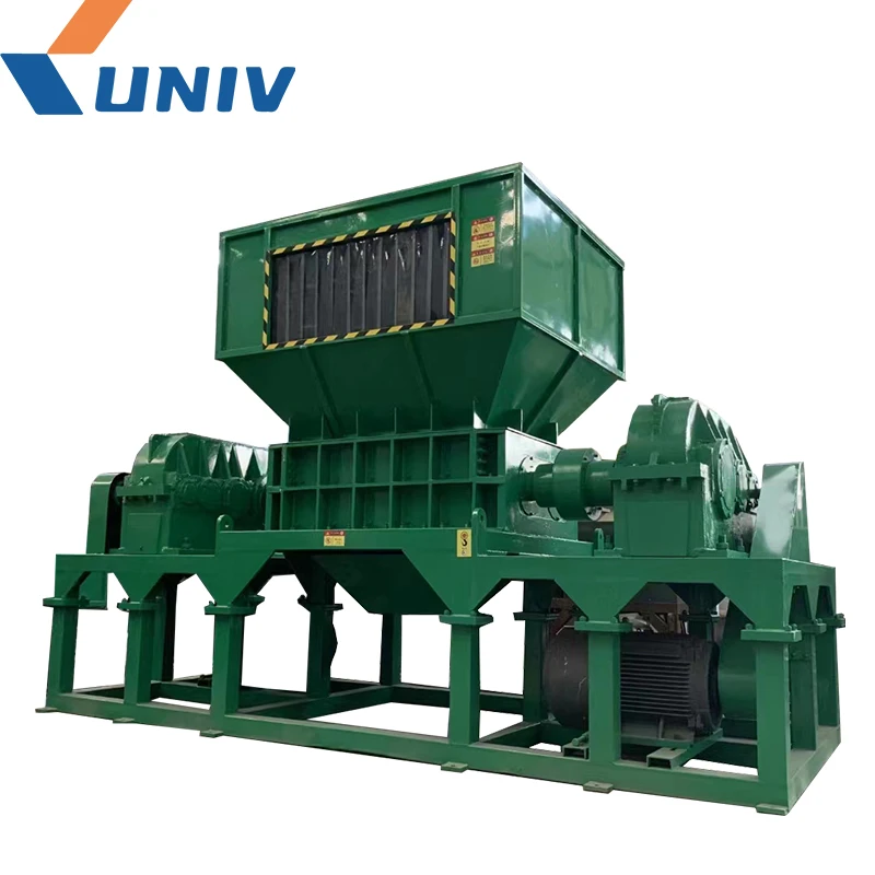 Automatic Univ Two-Shaft PP/PE Film Shredder for Plastic Recycling HDPE Plastic Scrap Metal Crushers