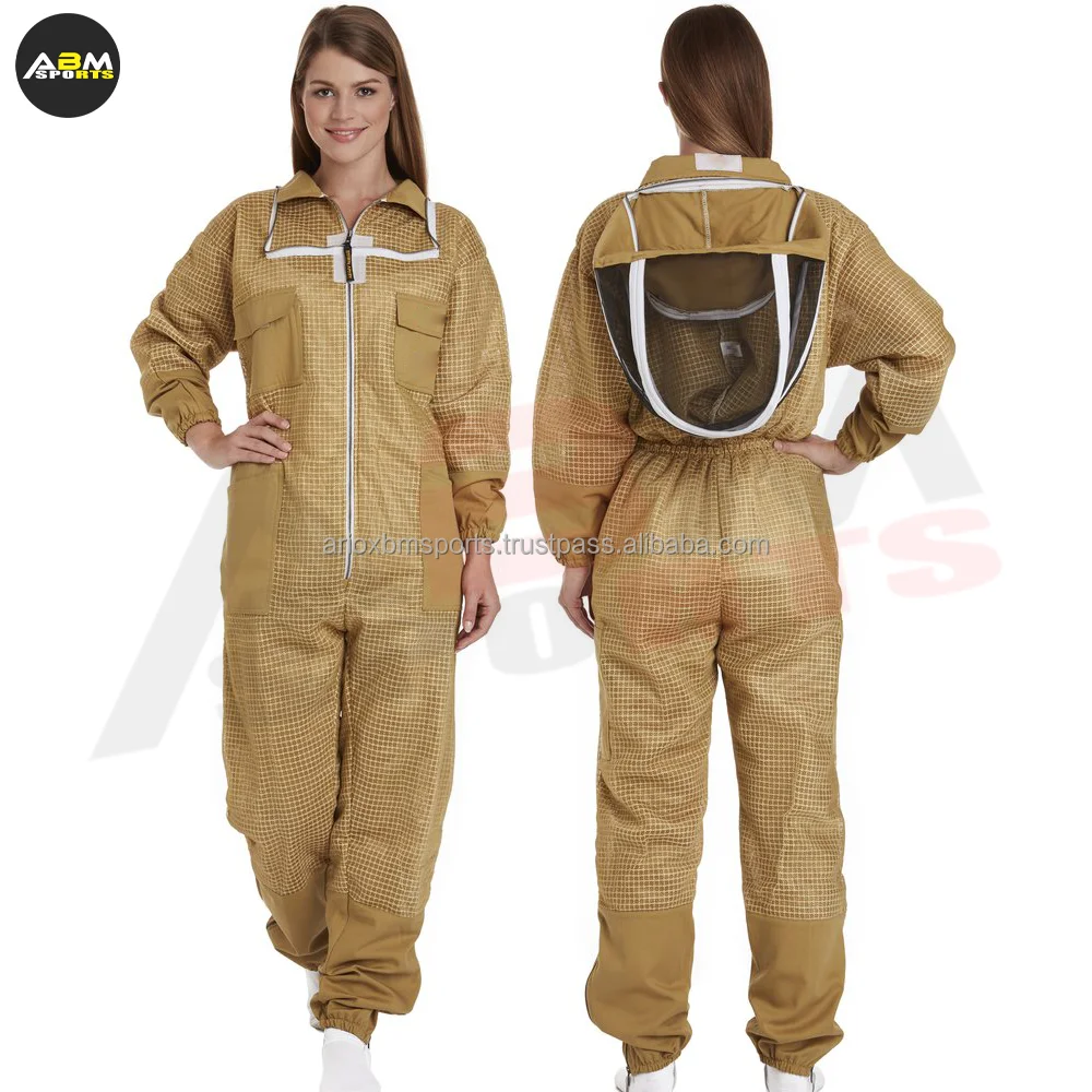 RVSG Three Layer Bee Protection Clothing Round Veil Sting Proof Ultra Ventilated With FREE Gloves (Small - View #3