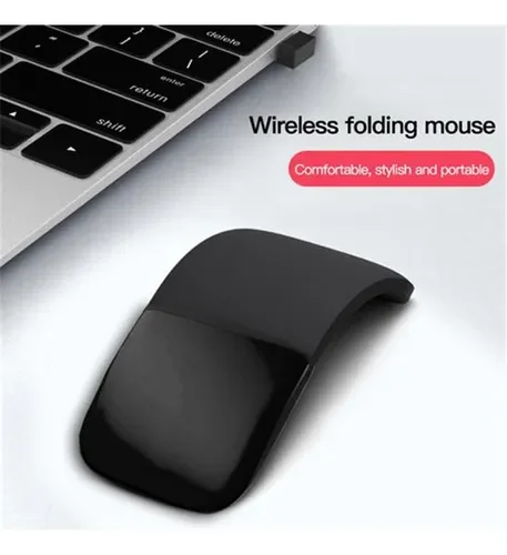 Mini 2.4GHz Foldable Arc Touch Pad Ergonomic Optical USB Receiver Mouse Wireless for PC Notebook Smart TV 3D Style