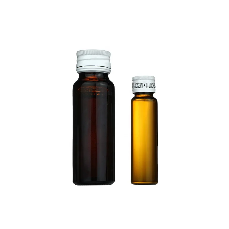 Hot sale amber oral solution glass medicine bottle packaging with alu cap