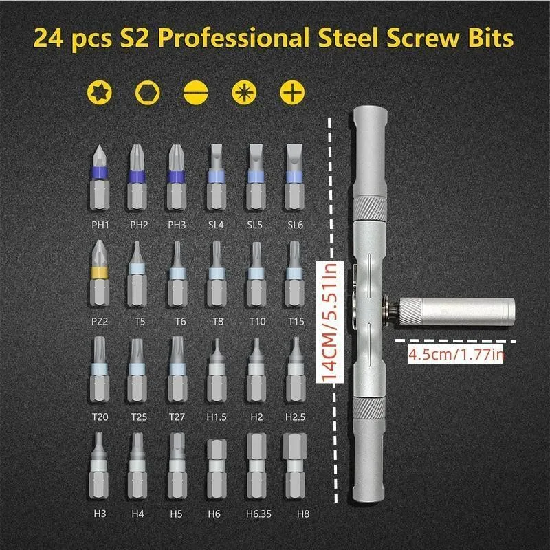 24 S2 Steel Bit Chart