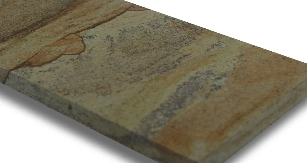 Natural Stone Capping-Golden Palimo Yellow Palimanan Sandstone Exterior Wall Cladding Split Face Finish 20-40mm Thickness Modern