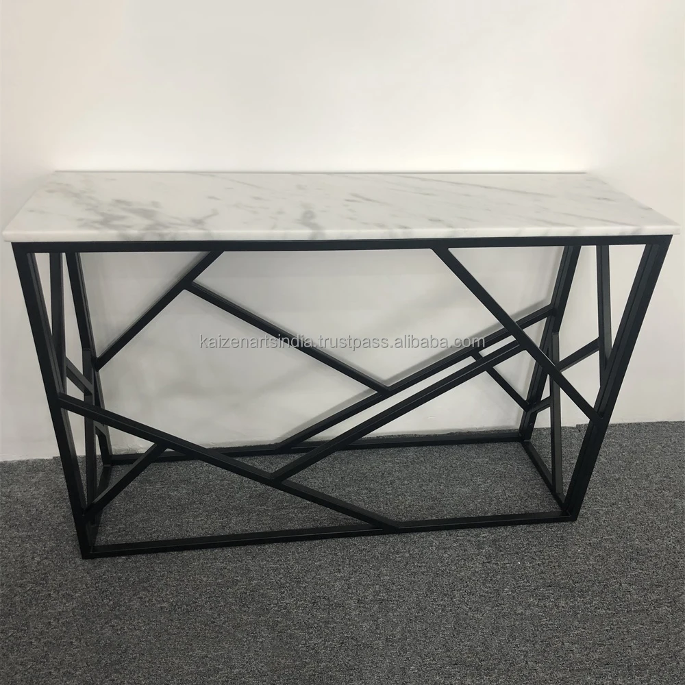 Wholesale Price Modern Design Indian Handmade Metal Legs Wooden Top