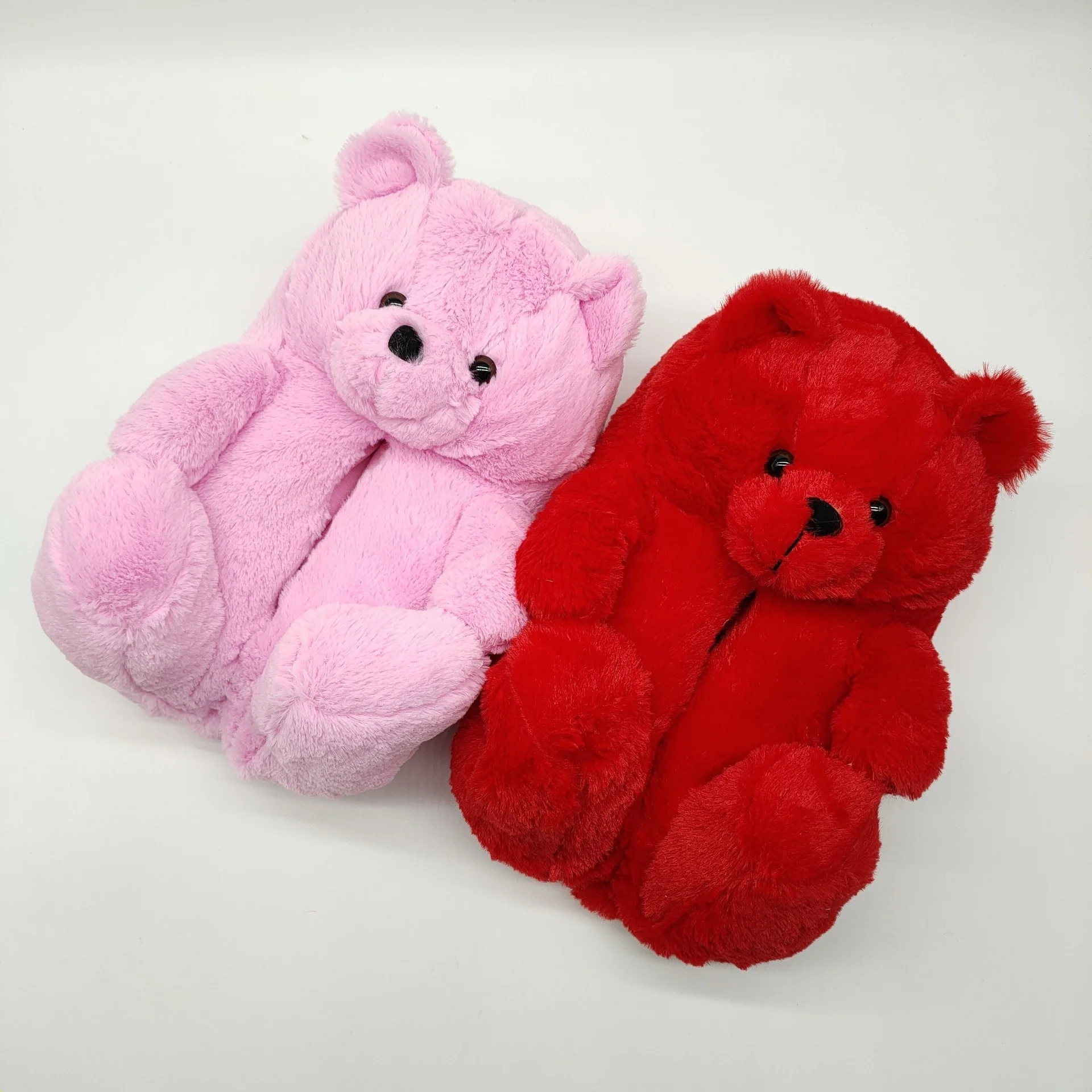 Детские Большие плюшевые домашние тапочки