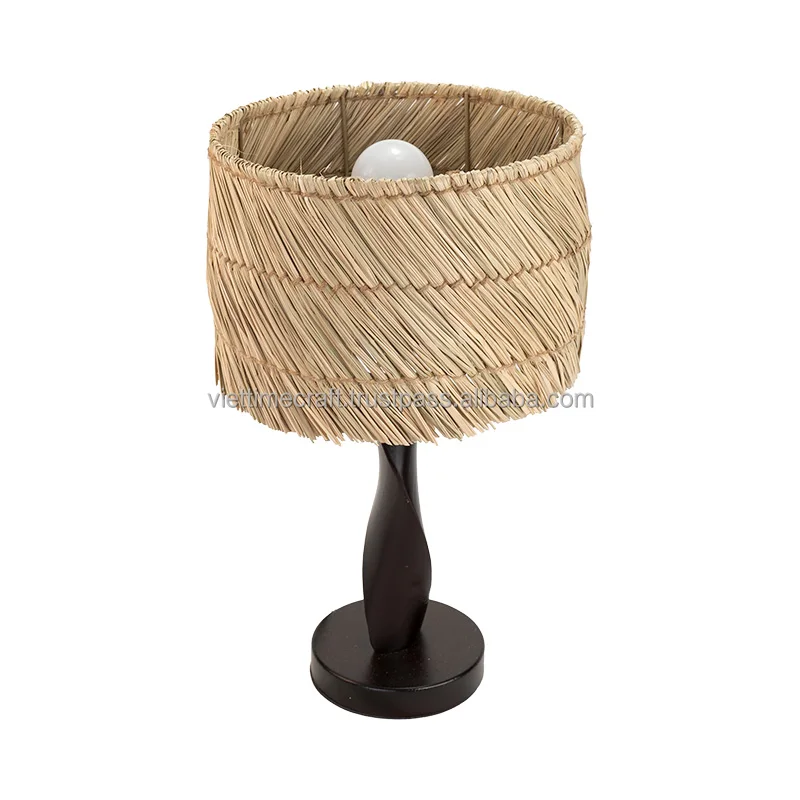 Natural Rattan Table Lamp,Lantern Mix Wood Material Candle Holder High ...