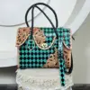Turquoise & Black Checkered