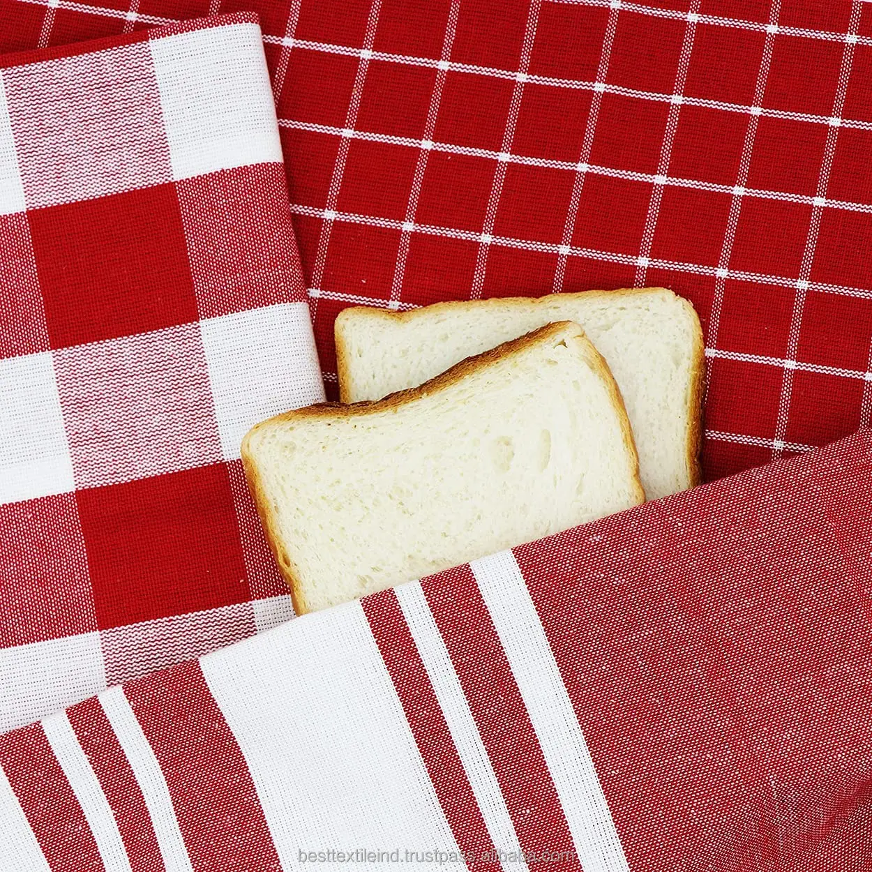 Wholesale 100 Cotton Yarn Dyed Check Kitchen Towel Tea Towels