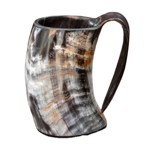 Viking Horn Drinking Mug Beer Tankard Genuine Ox Horn 16-22oz Mug Personalization Birthday & Groomsmen Gifts for Him
