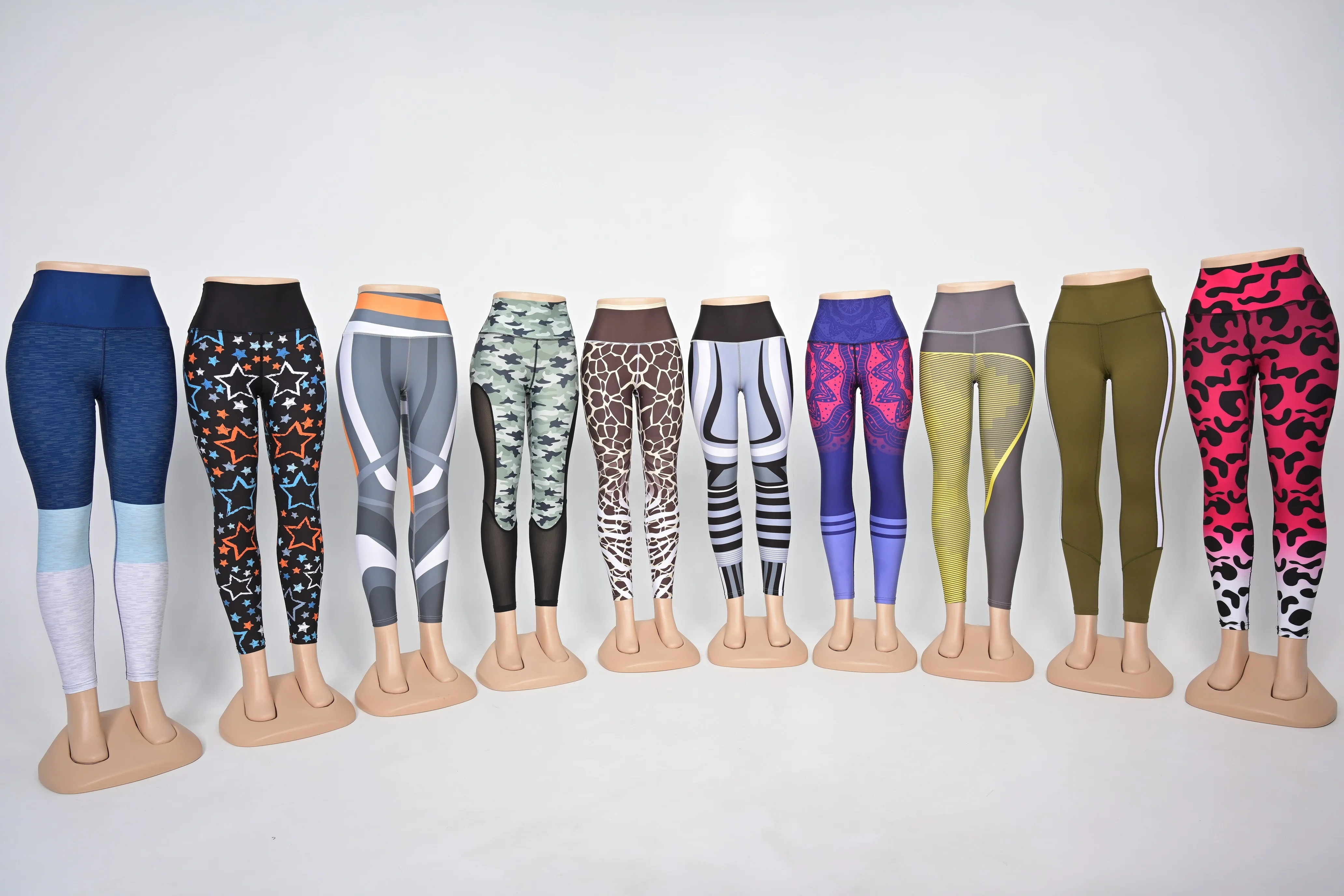 Girls High Waist Yoga Leggings for Women-Four-Way Stretch Quick Dry Anti-Bacterial OEM Sublimation Elastic Waist Sport Pants