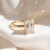 Gold Plated Radiant Solitaire Ring
