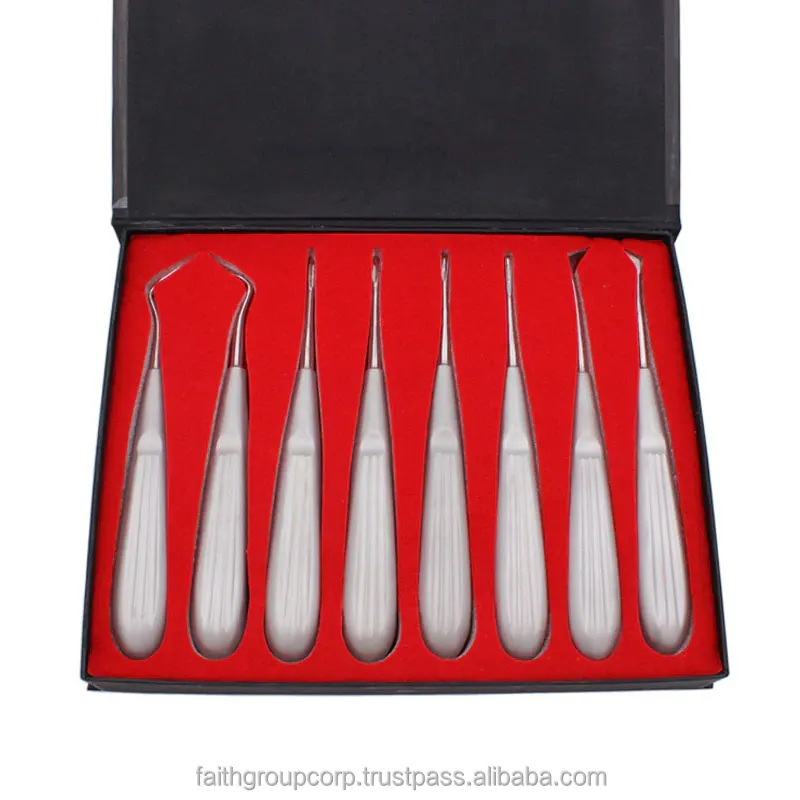High Quality Stainless Steel Dental Elevator 8 Pcs Set Oral Tooth
