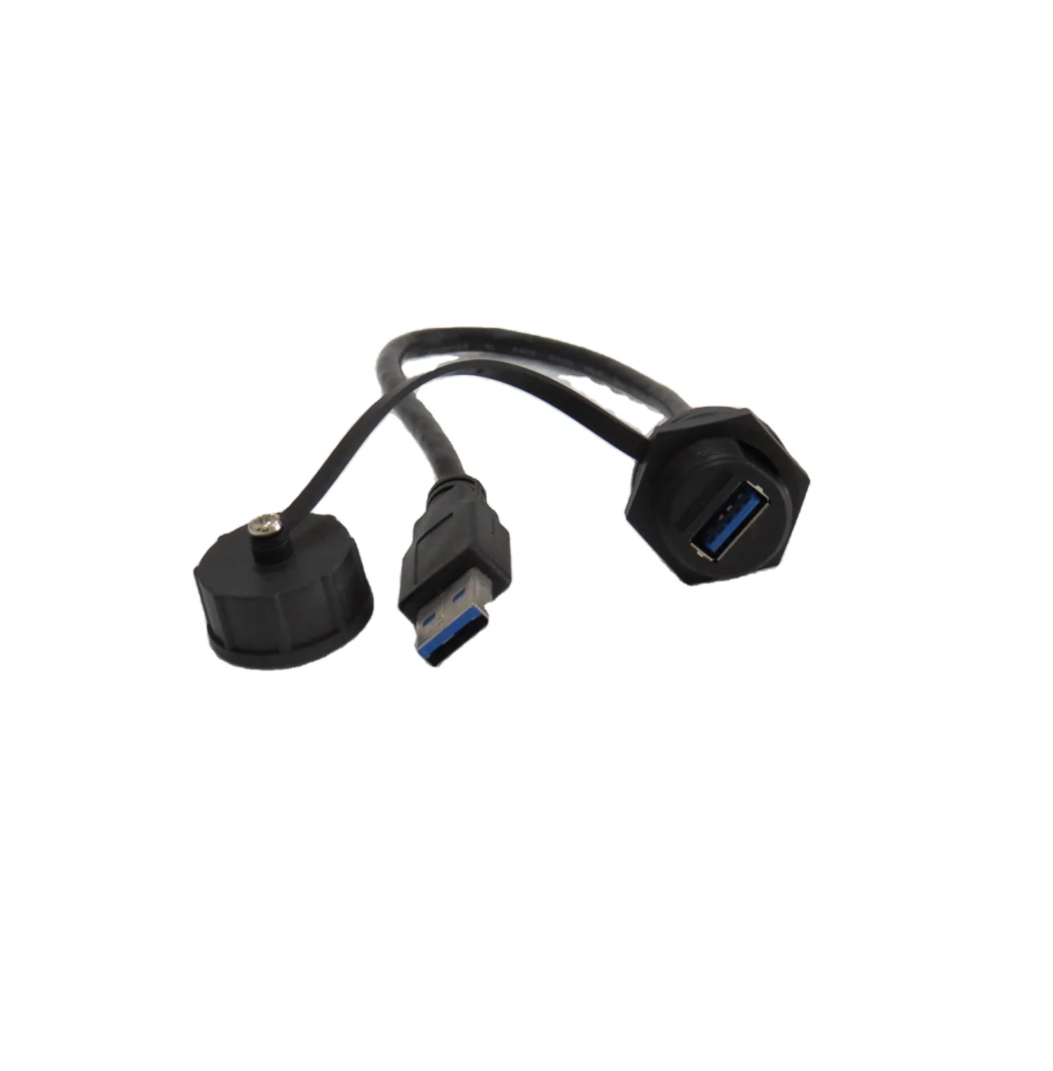 Waterproof USB Type C Overmolded Double Ended Cable 1m 2m 3m M12 Size Male to Male