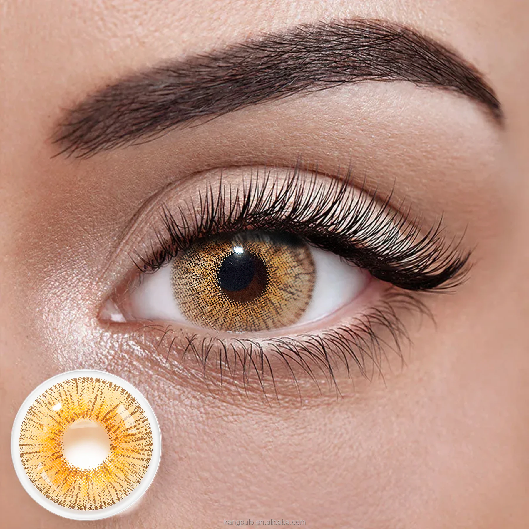 HOT fresh looking Chinese cosmetic wholesale color contact lens cheap 3 tone soft yearly  eye colored contact lenses