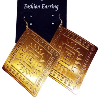 Earring women jewelry gold Plated brass custom design brass diamond earrings