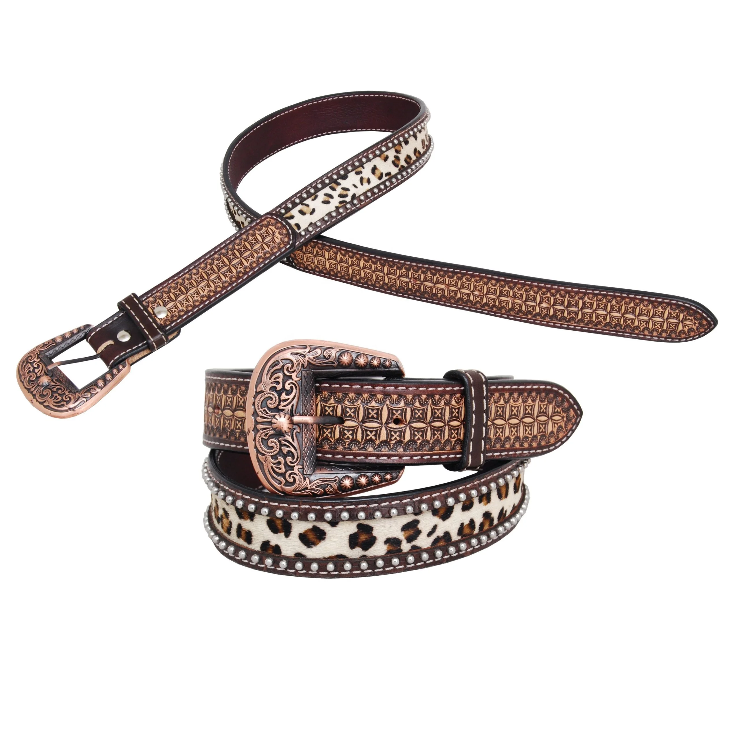 Western Hair On Cowboy Belt With Hand 