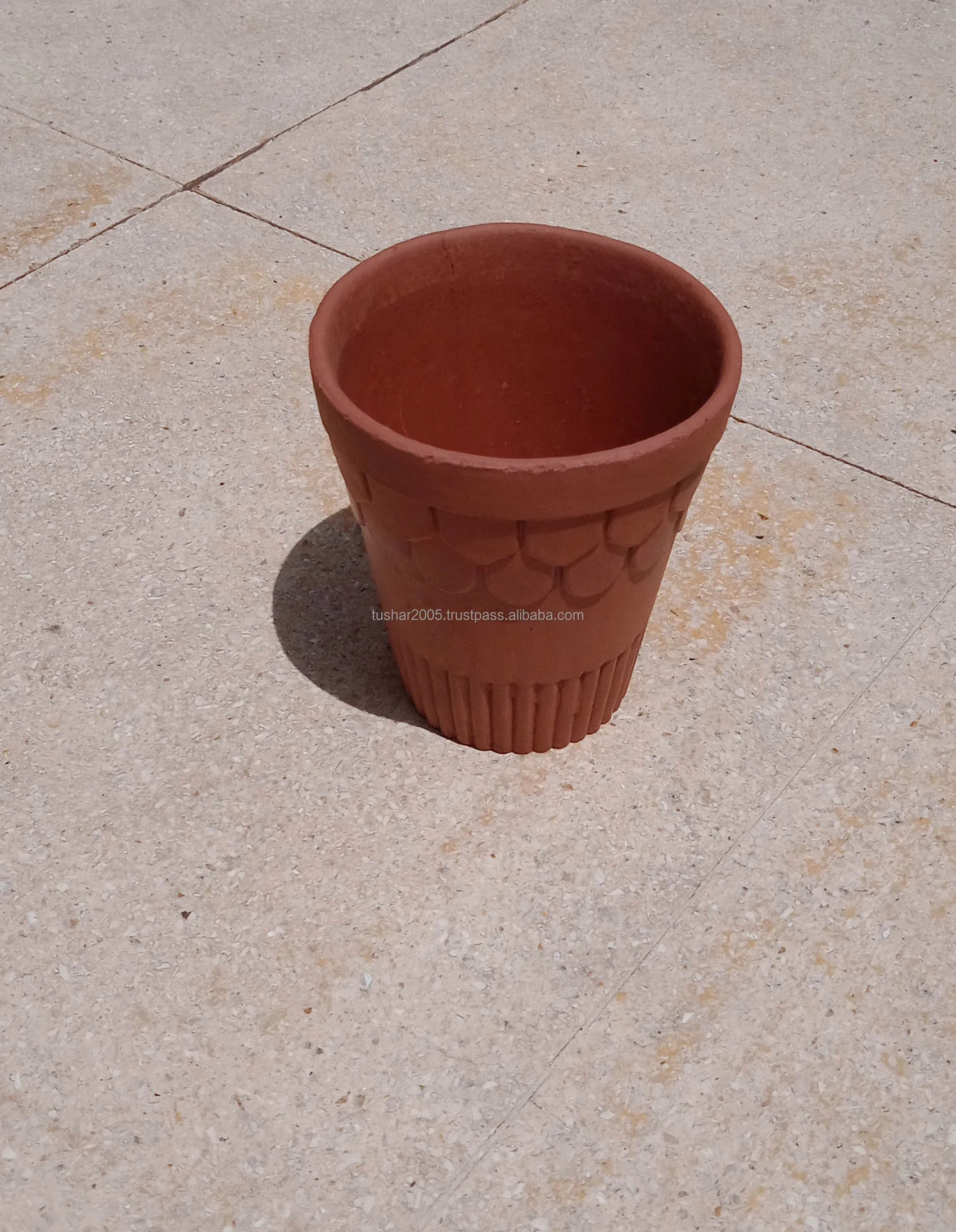 Traditional Handmade Clay Terracotta Conical Eco Friendly Tea Cups For