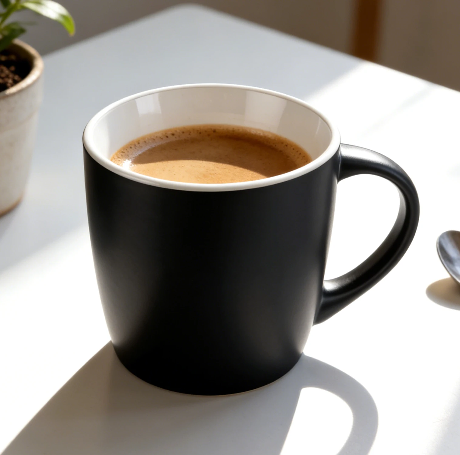 EffiPrint Print Demand Custom Matte Black Thermal Heat-Resistant Ceramic Coffee Mug Personalized Your Logo Design Photo Pattern_voghion.com