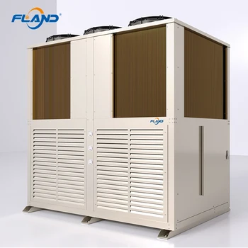 FLAND Automatic Screw Refrigeration Unit with High-Level Suction Valve Oversized Liquid Receiver Pump Prevent Liquid Hammer