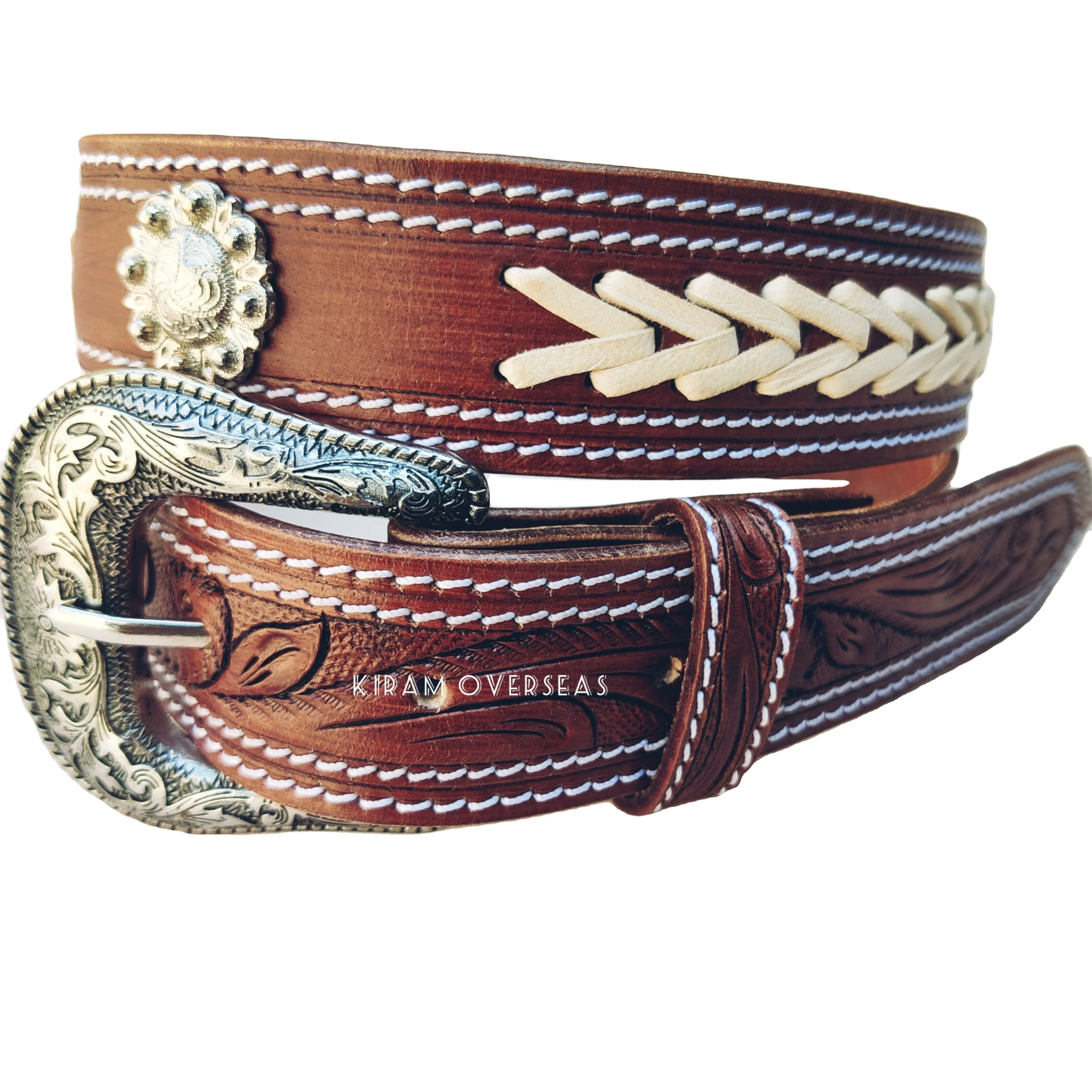 Argentina Leather Design Luxury Western Lady Cowboy Full Grain Zinc Alloy  Pin Buckle Genuine Leather Strap Designer Women Belt