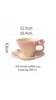 Juego de tazas de café de 4,9 pulgadas (rosa)