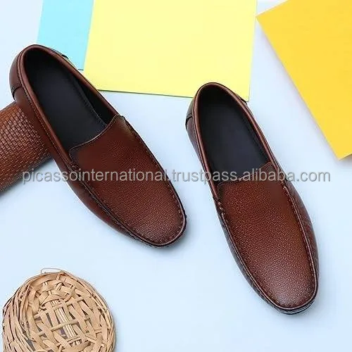 Exclusive Range of Premium Quality Wholesale Cow Hide Leather Oxford Trendy Tan Brown Color Genuine Leather Loafer Shoes