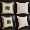Olive Green & Ivory Elephant