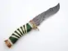 Emerald Green Wood, Cream Bone, Gold Brass