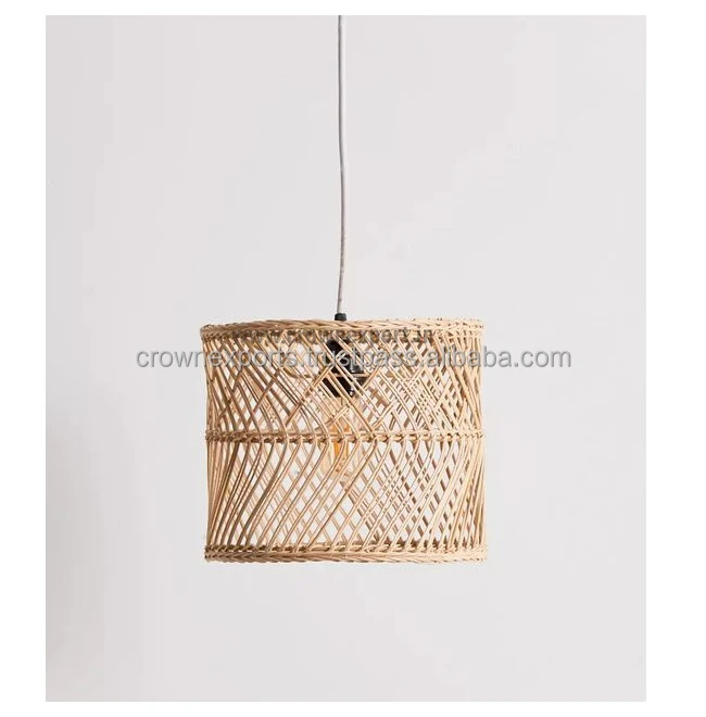 Lighting Rattan Hanging Lampshade High Quality Handwoven Elegant Rattan