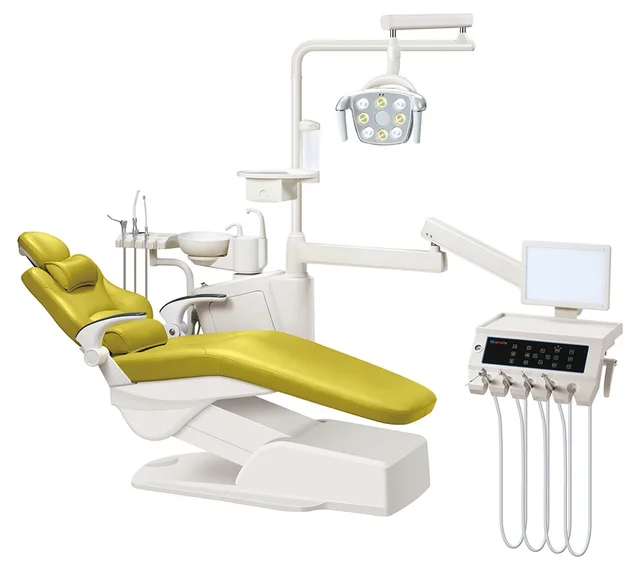 New Design Luxurious Full Set Dental Chair Price with Comfortable Headrest Dental Equipment for Hospital & Dentisit