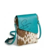Turquoise with Tan Hide
