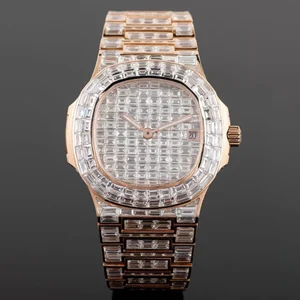 Luxury 2026 Mechanical Diamond Watches Hip Hop Bussdown Crafted Stainless Steel Vvs Moissanite Full Iced Out Watch for Men Women