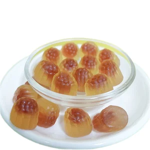 Fruity Flavored Succulent Stuffed Gummies with Sauce Cola Colored Gummy Candies