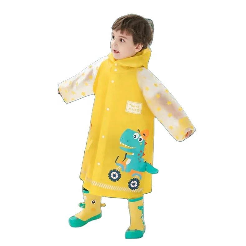 Yellow Raincoat Raincoat And Boots Set Raincoat Rubber Boots Open