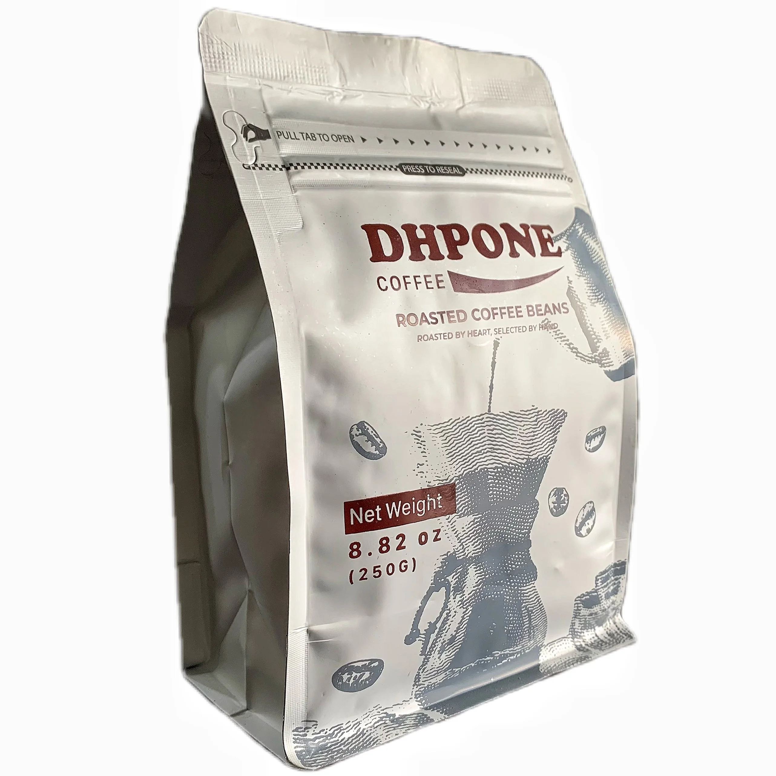 Кофейные зерна кофе в одностороннем клапане фирменный пакет dhpus индивидуальная упаковка по запросу от Дак лак