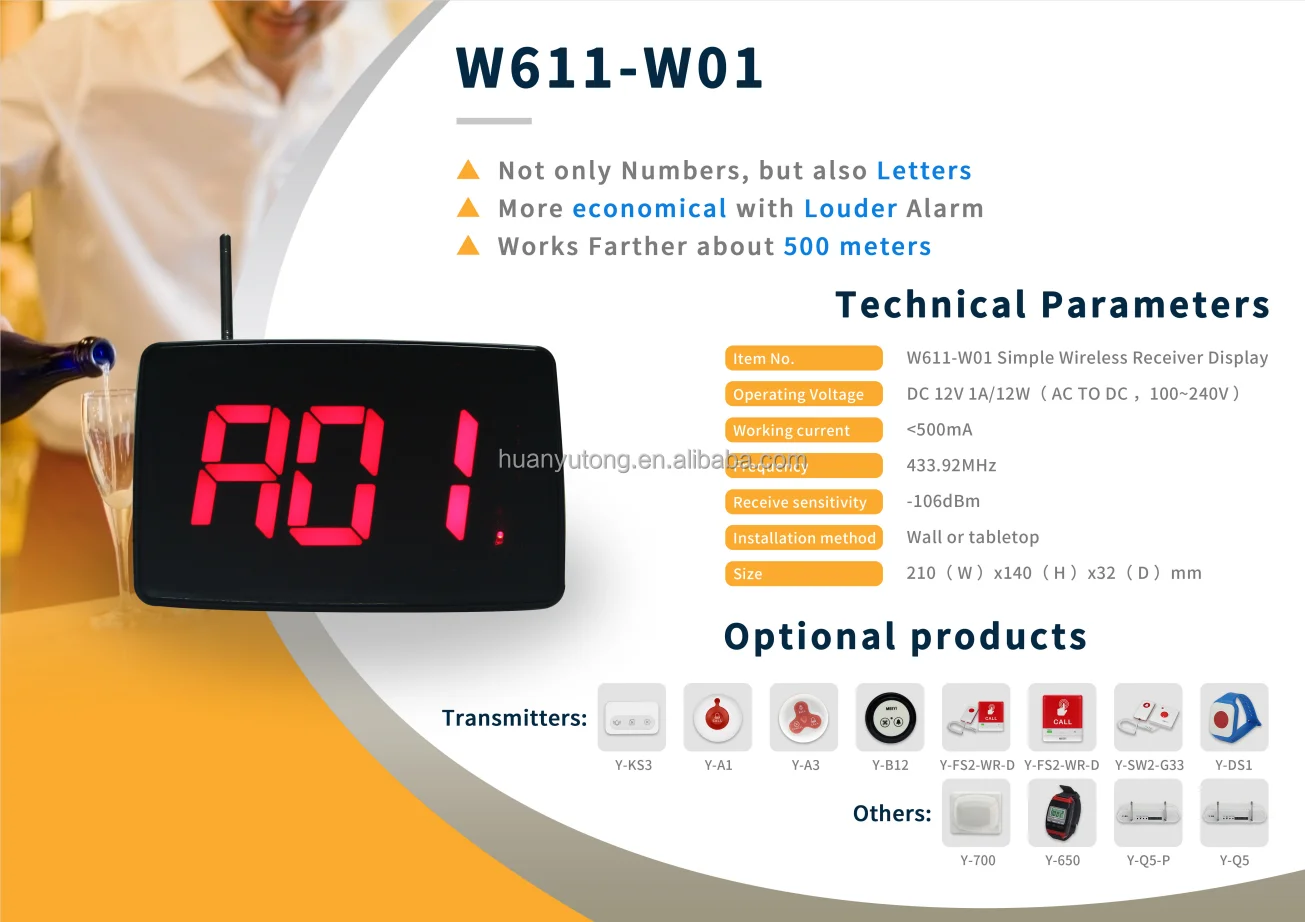 Service Call System Wireless Restaurant Waiter Buzzer System - Efficient Service