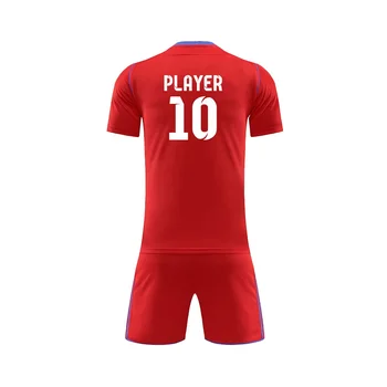 Wholesale High Quality Cheap Soccer Jersey 100% Polyester Club Soccer  Uniform pay link From m.