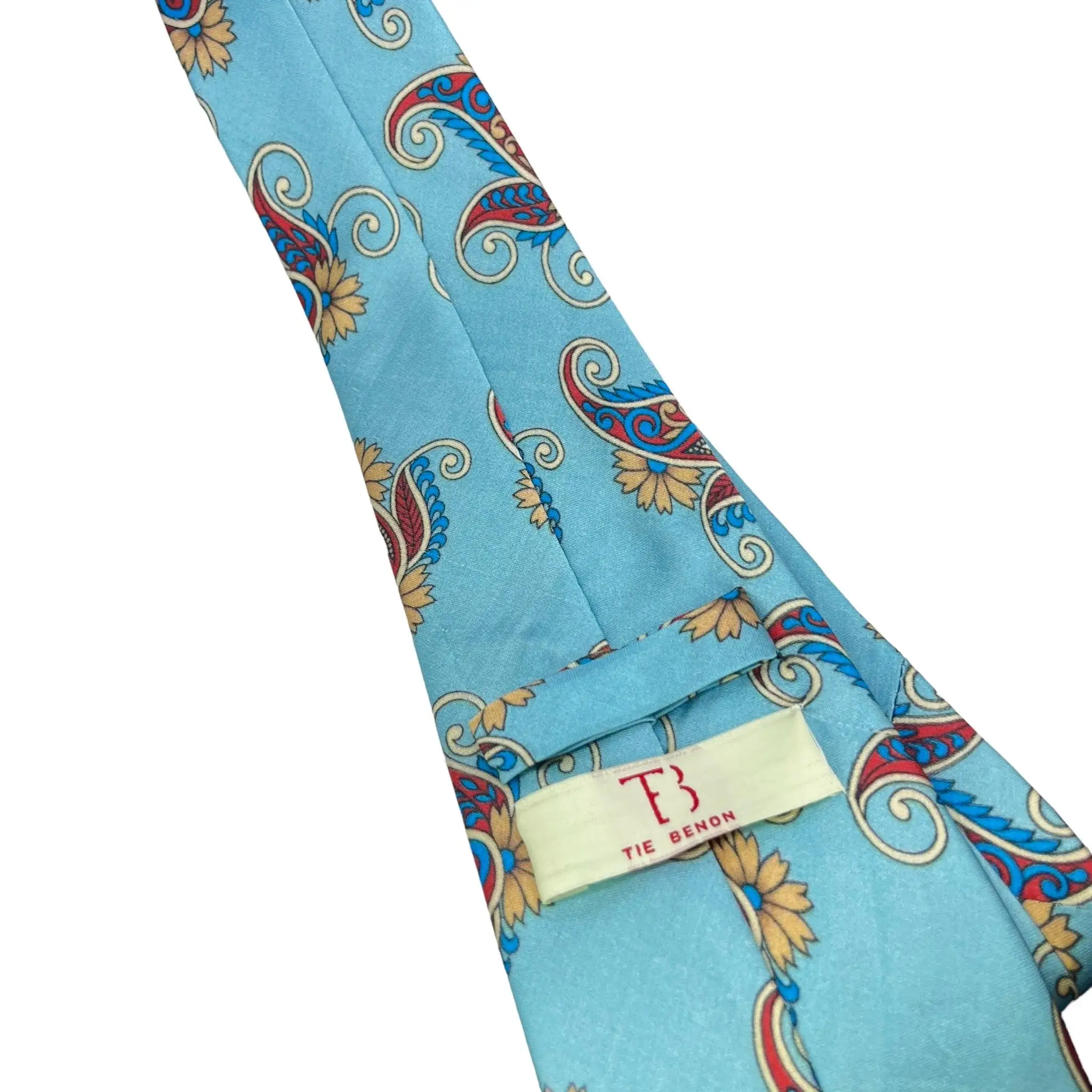 Tie Benon Firozi Paisley Printed Silk Tie