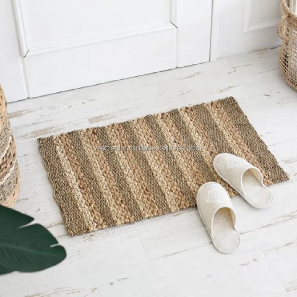 Cheap Price Handmade Seagrass Cornhusk Rectangular Doormat 100 Hand