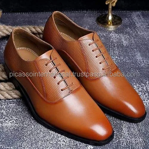 Excellent Quality Hot Selling Casual Wear Oxford Trendy Office Business Genuine Leather Formal Shoes for Men at Reasonable Price