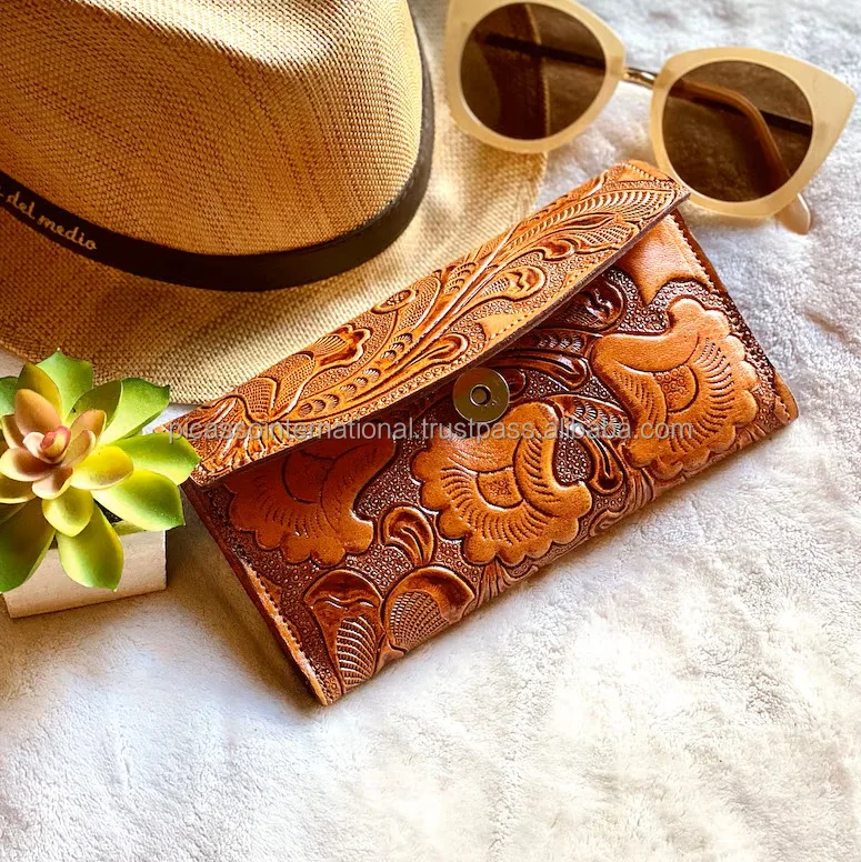 Top Notch Quality Unisex Genuine Leather Wallet Vintage Style Trendy Natural Printed Casual Birthday Gift Newly Arrived Stock