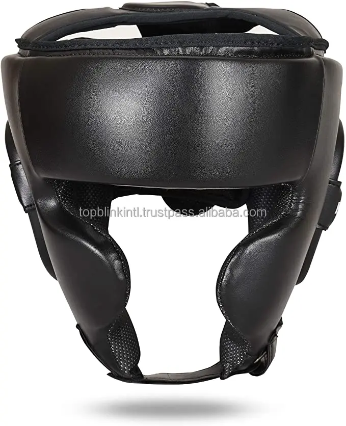 Professional Helmet Training Custom Head Guards Black Boxing Headgear